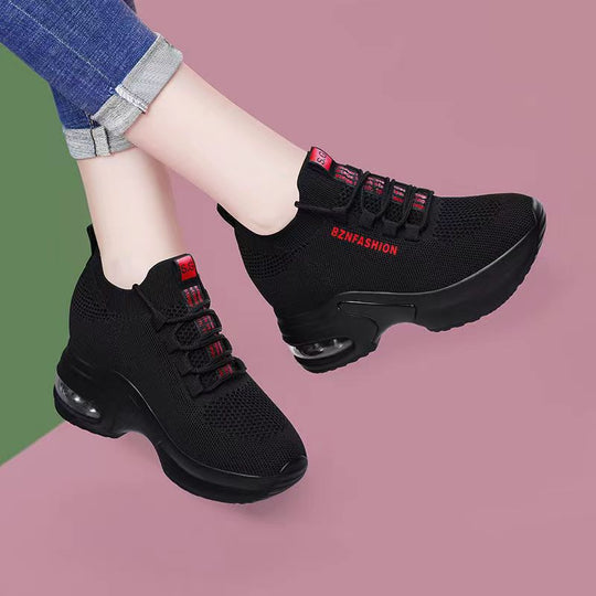 Damen Sportliche High-Top Sneakers mit atmungsaktiver Mesh-Oberfläche und flexibler Dämpfung EB