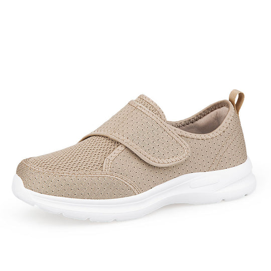 Damen bequeme Slip-On Sneakers mit Klettverschluss EB