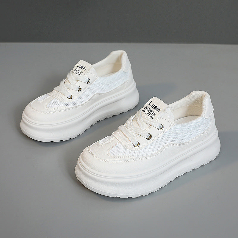 Damen modische Lifestyle Sneaker mit dicker Laufsohle und atmungsaktivem Obermaterial EB