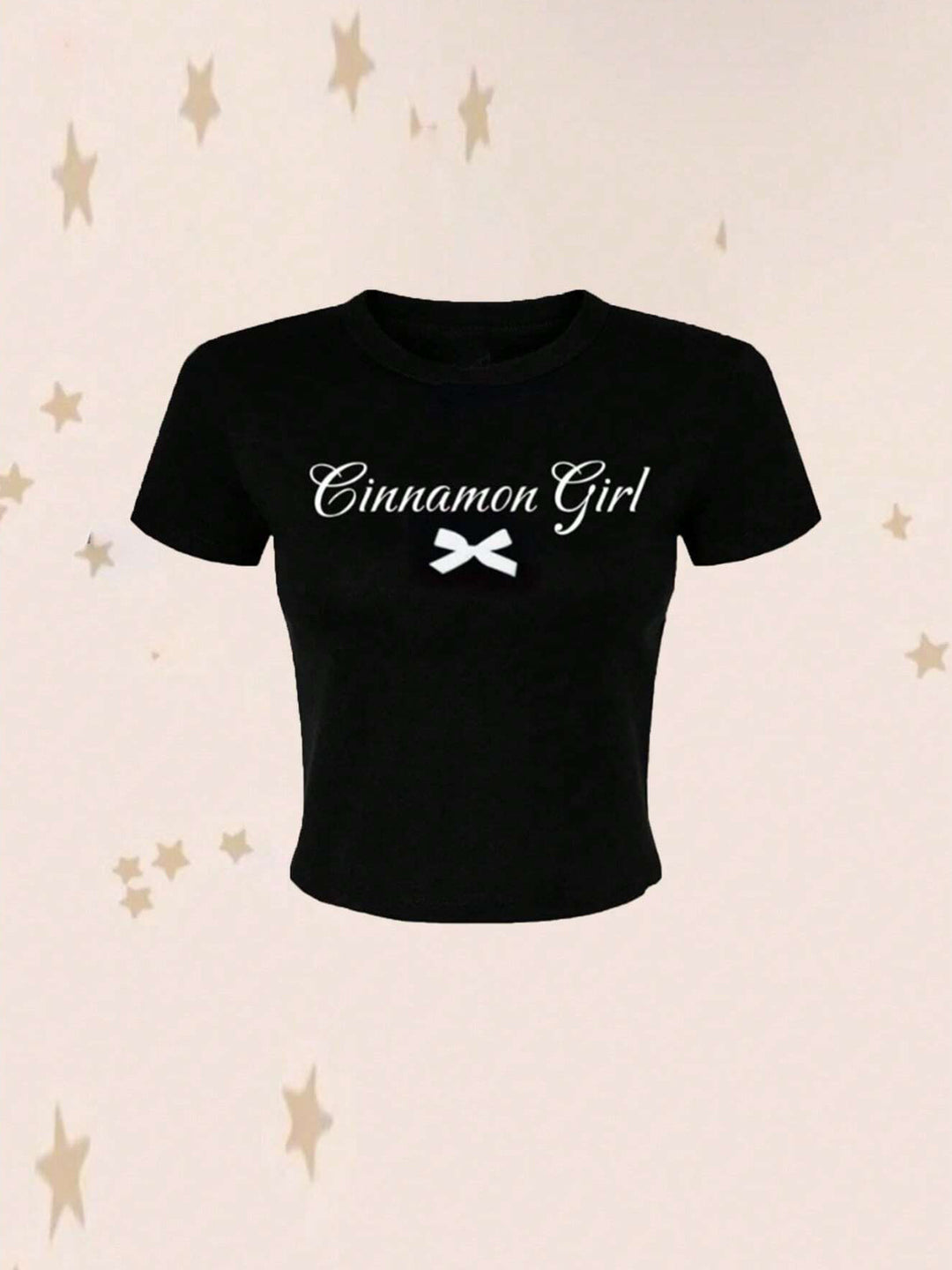 Damen Crop-T-Shirt mit kreativem Nostalgie-Druck und lässigem Schnitt EB