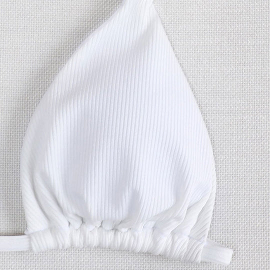 Damen Hochgeschnittener Triangel-Bikini mit verstellbaren Trägern EB
