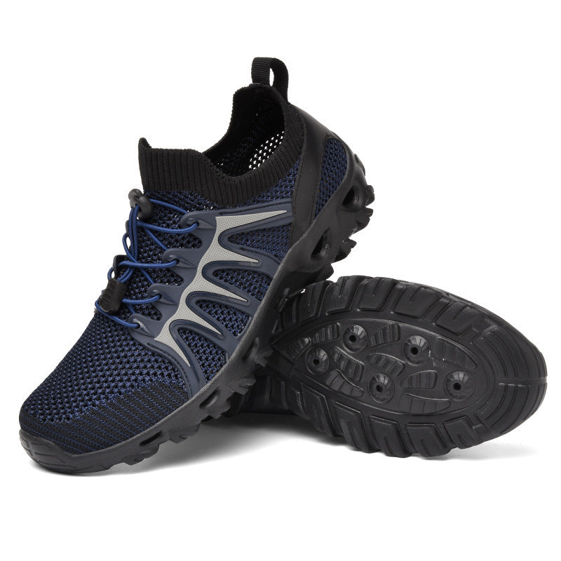 Damen Atmungsaktive Sportschuhe mit elastischem Schnürsystem und rutschfester Sohle EB