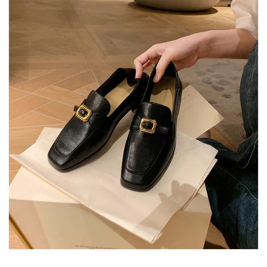 Damen Mokassins mit elegantem Schnallenakzent und komfortablem Fußbett EB