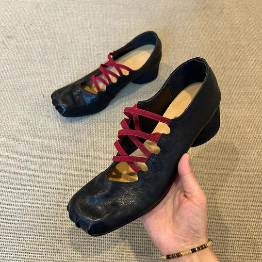 Damen modische Sling-Pumps mit elastischen Bändern EB