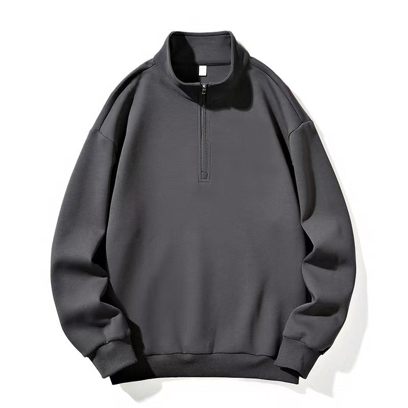 Unisex nan Halbzip-Sweatshirt mit Stehkragen und oversized Schnitt EB