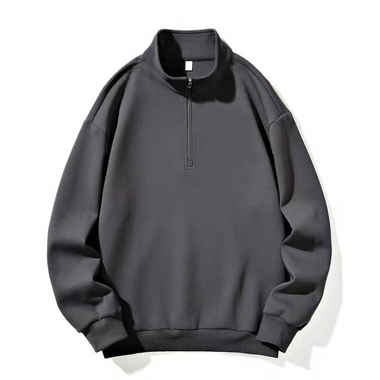 Unisex nan Halbzip-Sweatshirt mit Stehkragen und oversized Schnitt EB