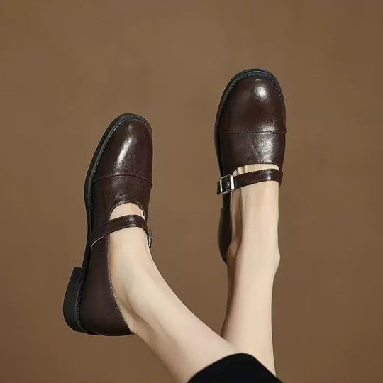 Damen Mary Jane Schuhe mit modischem Riemchen EB