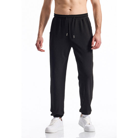 Herren Bequeme Freizeithose mit elastischem Bund und strukturiertem Design EB