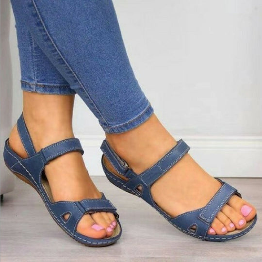 Damen Bequeme Badesandalen mit verstellbaren Riemen EB