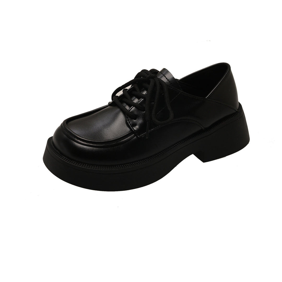 Damen Schnürschuhe mit glänzender Oberfläche und bequemer Sohle EB