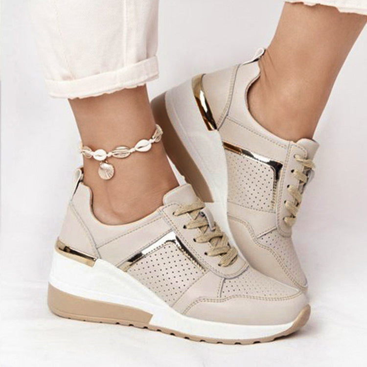 Damen modische Sneakers mit atmungsaktivem Obermaterial und stabiler Sohle EB