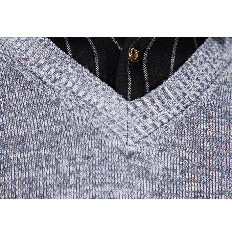 Herren eleganter V-Ausschnitt Pullover EB
