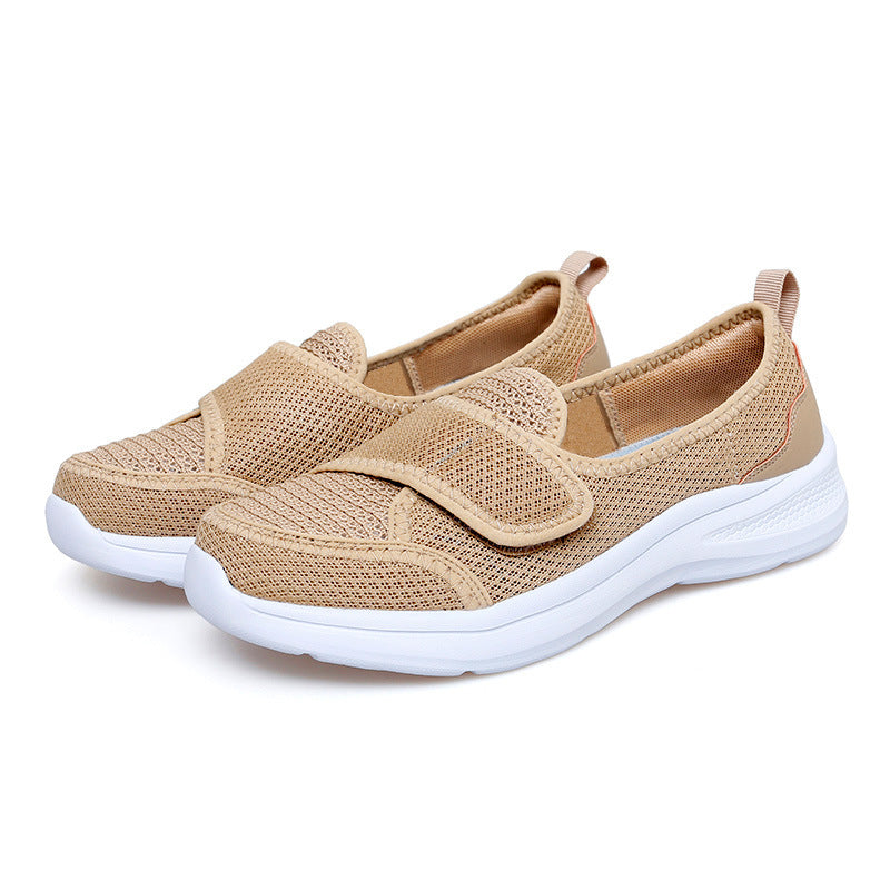 Damen Atmungsaktive Slip-On Sneakers mit praktischem Klettverschluss EB