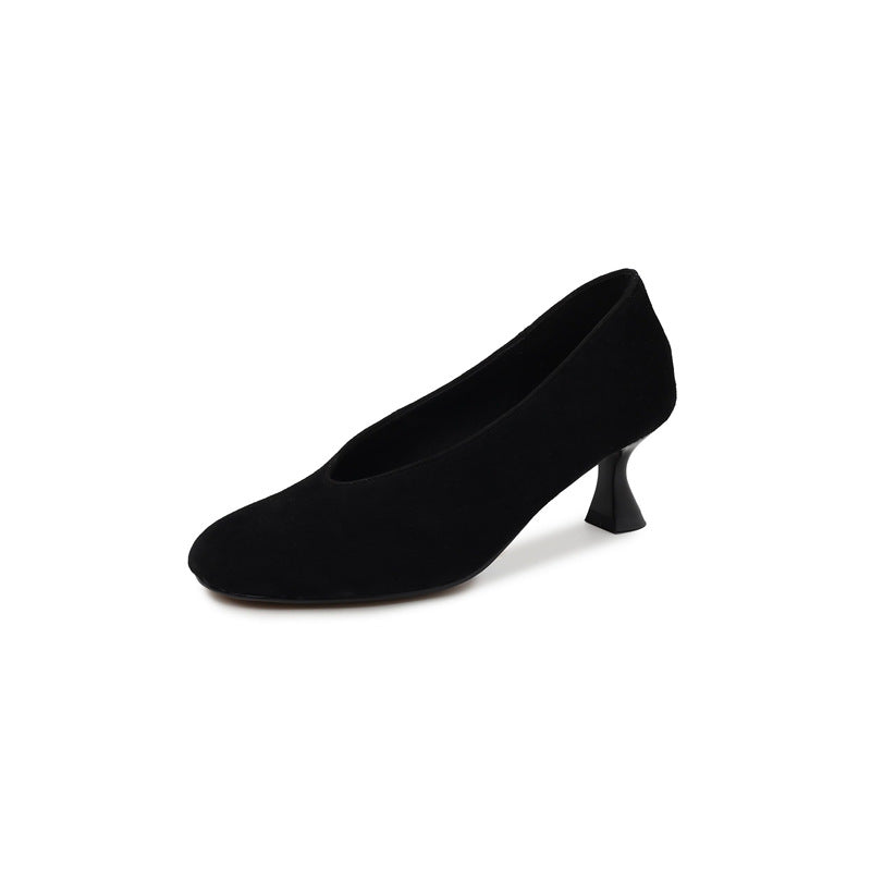 Damen elegante Pumps mit modischem Trichterabsatz EB