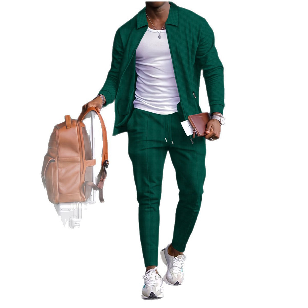 Herren modische Reisedaunenjacke mit funktionalen Taschen und elastischem Bund EB