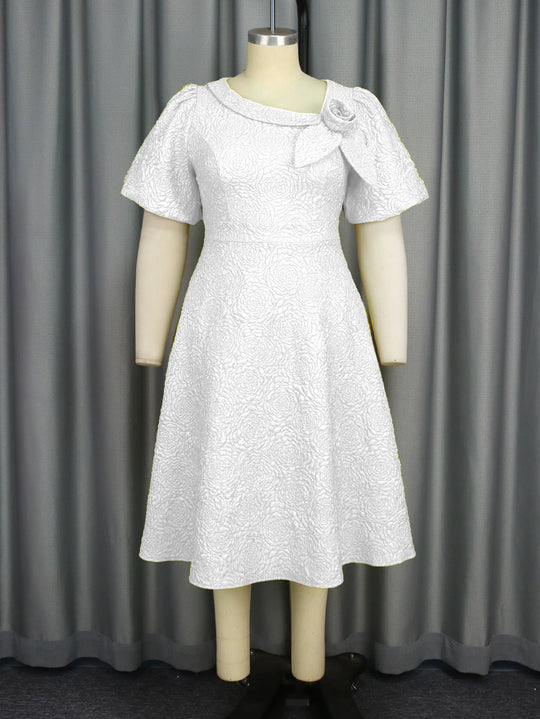 Damen Freizeitkleid mit floralem Strukturmuster EB