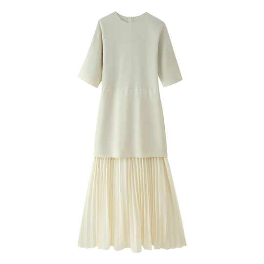 Damen Maxikleid mit hochwertigem Plisseedesign und modernem Schnitt EB