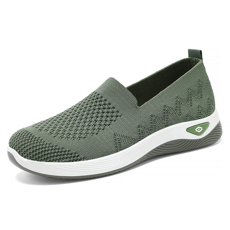 Damen Sportliche Slip-On Schuhe mit flexibler Sohle und atmungsaktivem Obermaterial EB