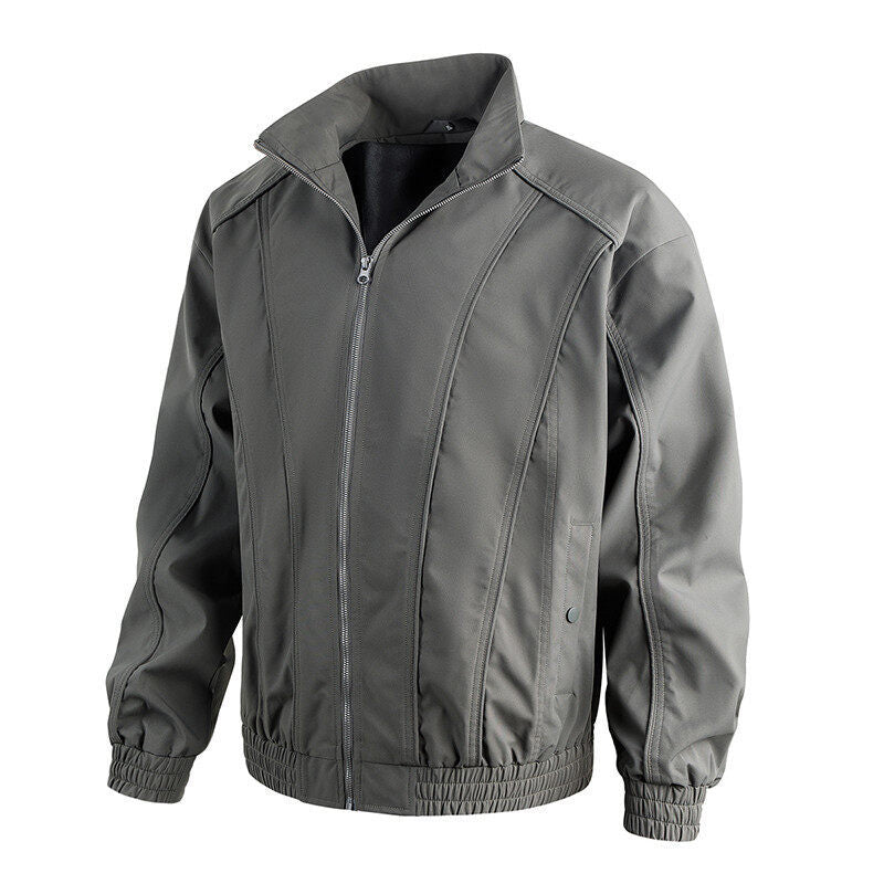 Herren Freizeitjacke mit hochschließendem Kragen und elastischem Bund EB