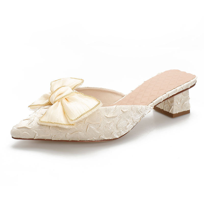 Damen elegante Mules mit besonderem Schmuckdetail EB