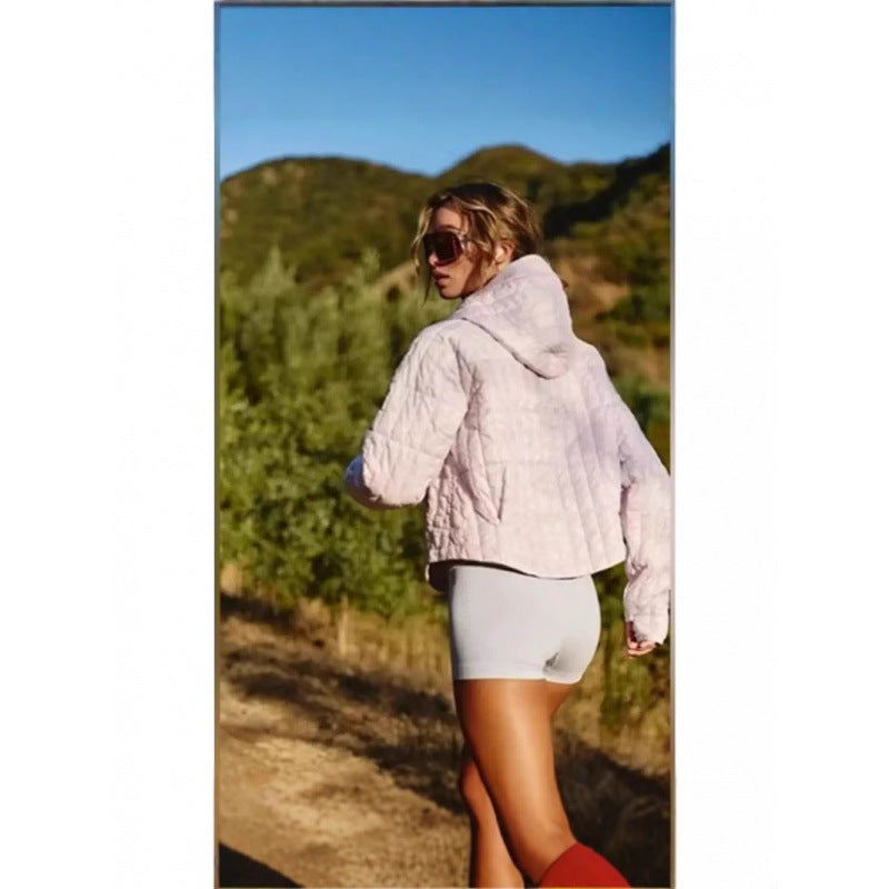 Damen modische kurze gesteppt Jacke EB