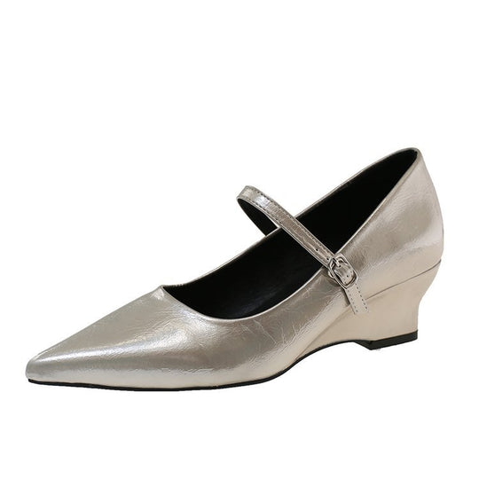 Damen elegante Mary Jane Pumps mit schickem Absatz EB