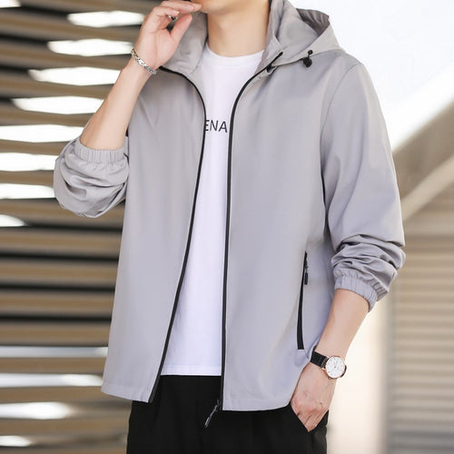 Herren leichte Windjacke mit atmungsaktiver Membran und praktischem Kapuzensystem EB
