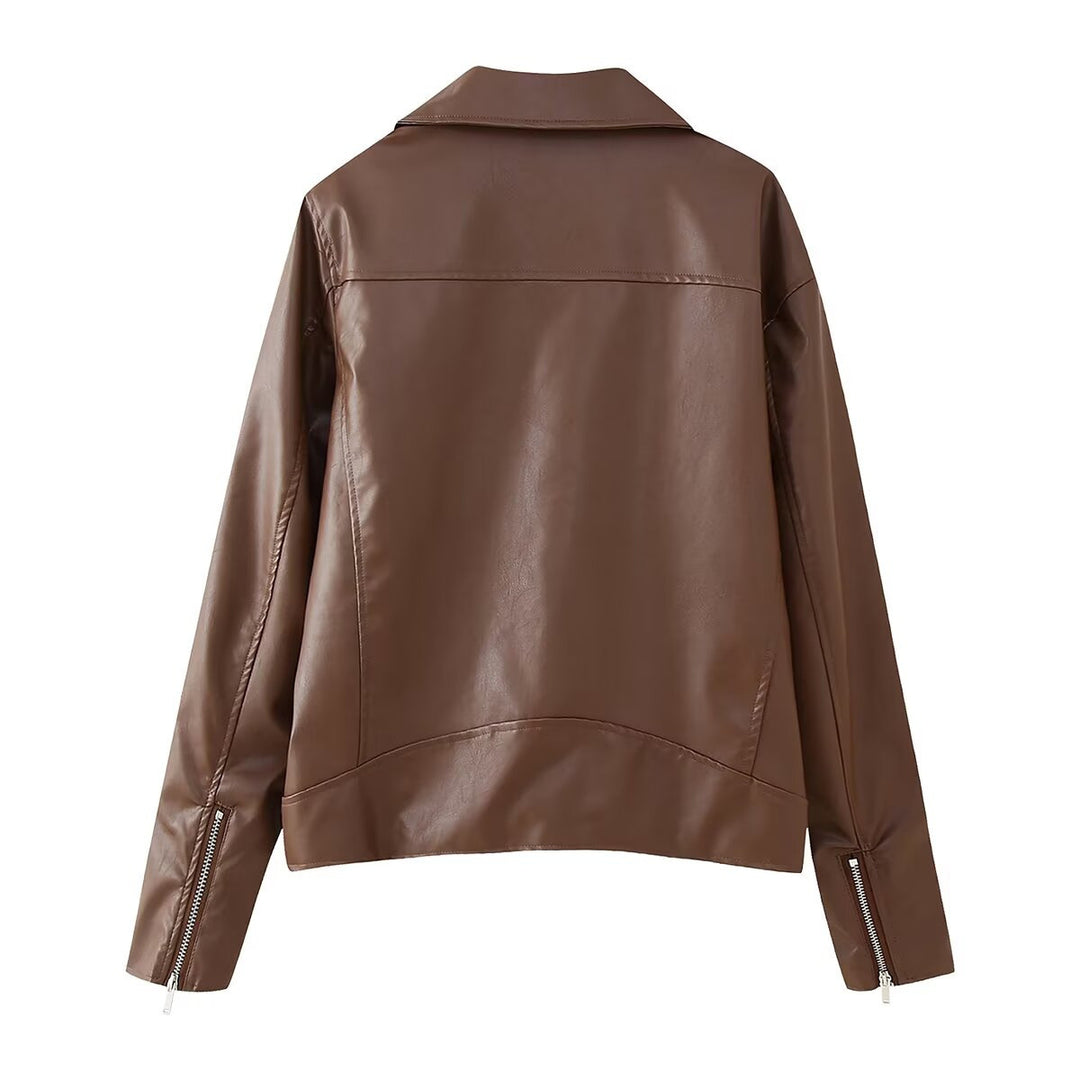 Damen Kunstleder Bikerjacke EB