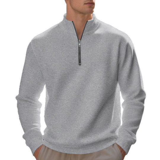 Herren sportlicher Pullover mit halbem Reißverschluss und atmungsaktiver Struktur EB