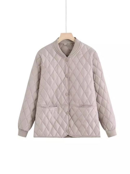 Damen gesteppte Übergangsjacke mit praktischen Taschen und modernem Schnitt EB