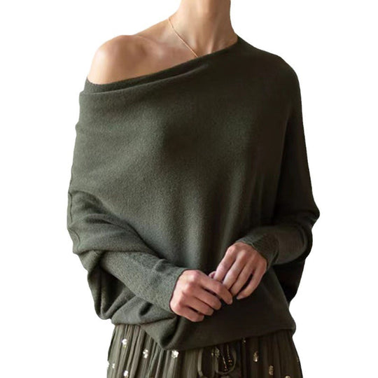 Damen lässiger Schal-Pullover EB