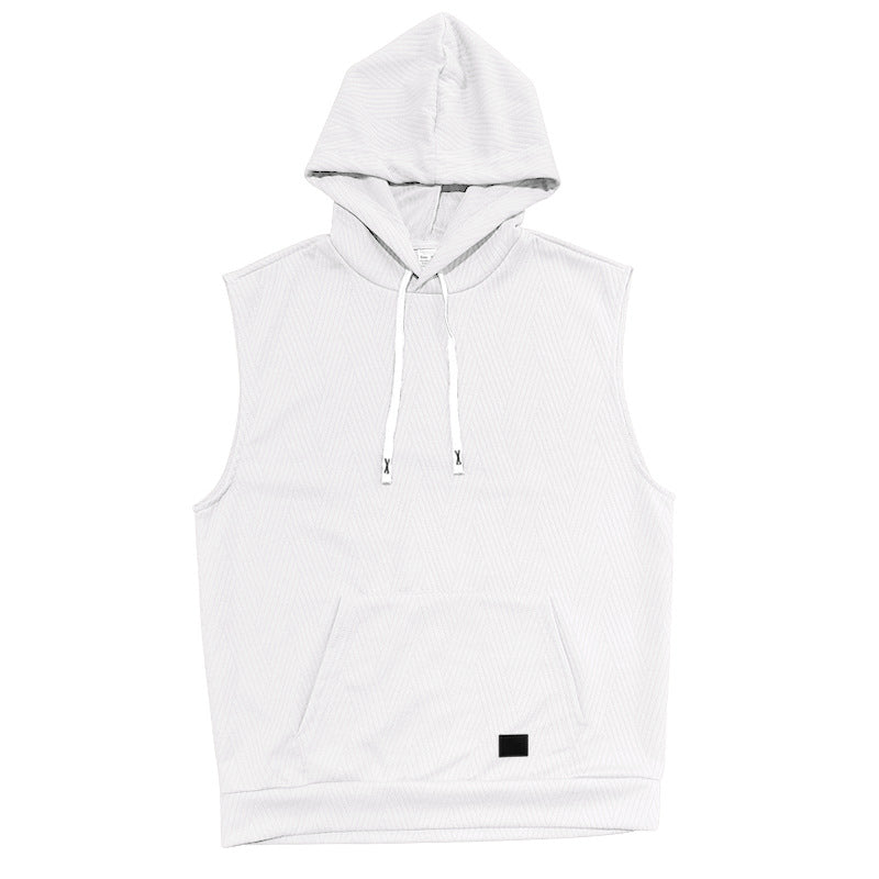 Unisex ärmelloses Kapuzenshirt mit Struktur EB