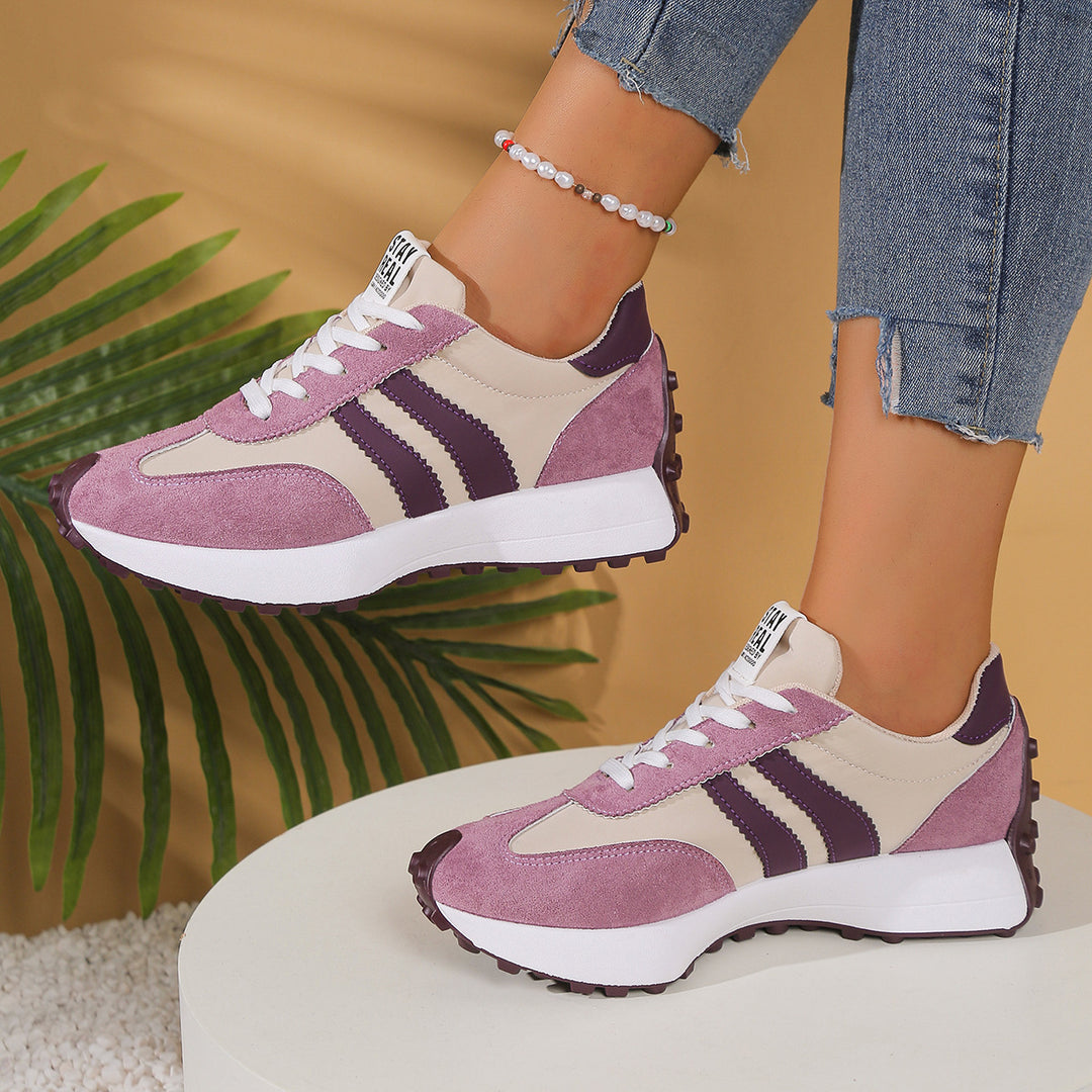 Damen sportliche Sneaker im Retro-Design mit atmungsaktiven Materialien EB