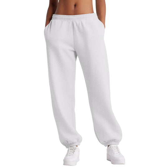 Damen nan schmale High‑Waist Sweat-Jogginghose mit hohem Komfortbund, verstellbarem Kordelzug und elastischen Knöchelbündchen EB