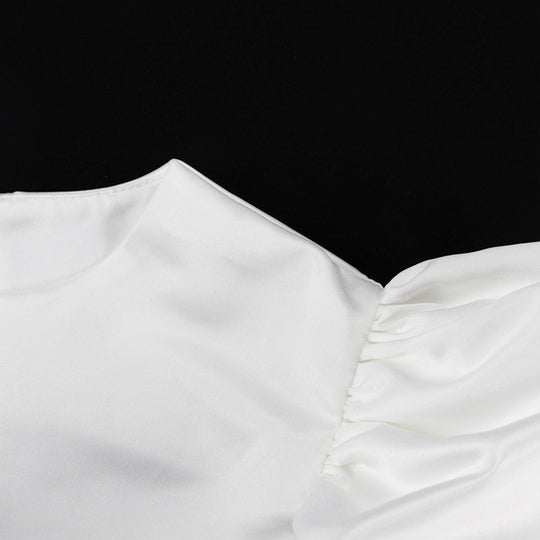 Damen modische Bluse mit ballonförmigen Ärmeln und elegantem Schnitt EB