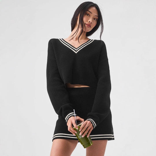 Damen Kapuzenkleid aus strukturierter Baumwolle EB