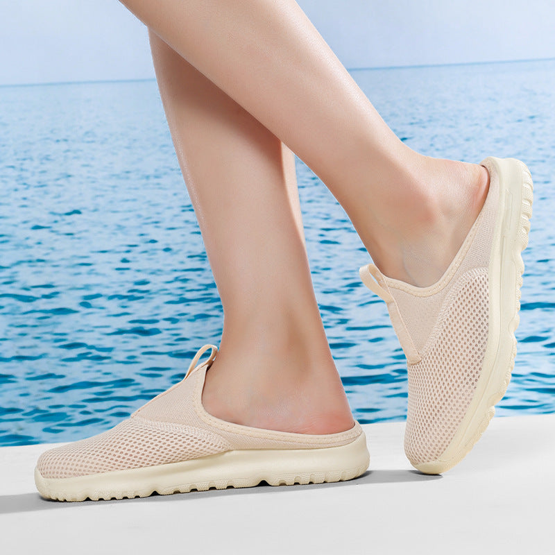 Damen nan leichte Schnelltrocknende Strand- und Pool-Slipper aus atmungsaktivem Wabenmesh mit flexibler profilierter Leichtsohle EB