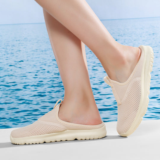 Damen nan leichte Schnelltrocknende Strand- und Pool-Slipper aus atmungsaktivem Wabenmesh mit flexibler profilierter Leichtsohle EB