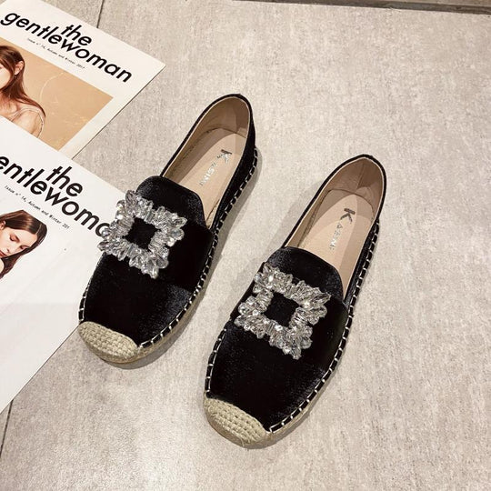 Damen Espadrilles mit glitzernden Applikationen und komfortablem Fußbett EB