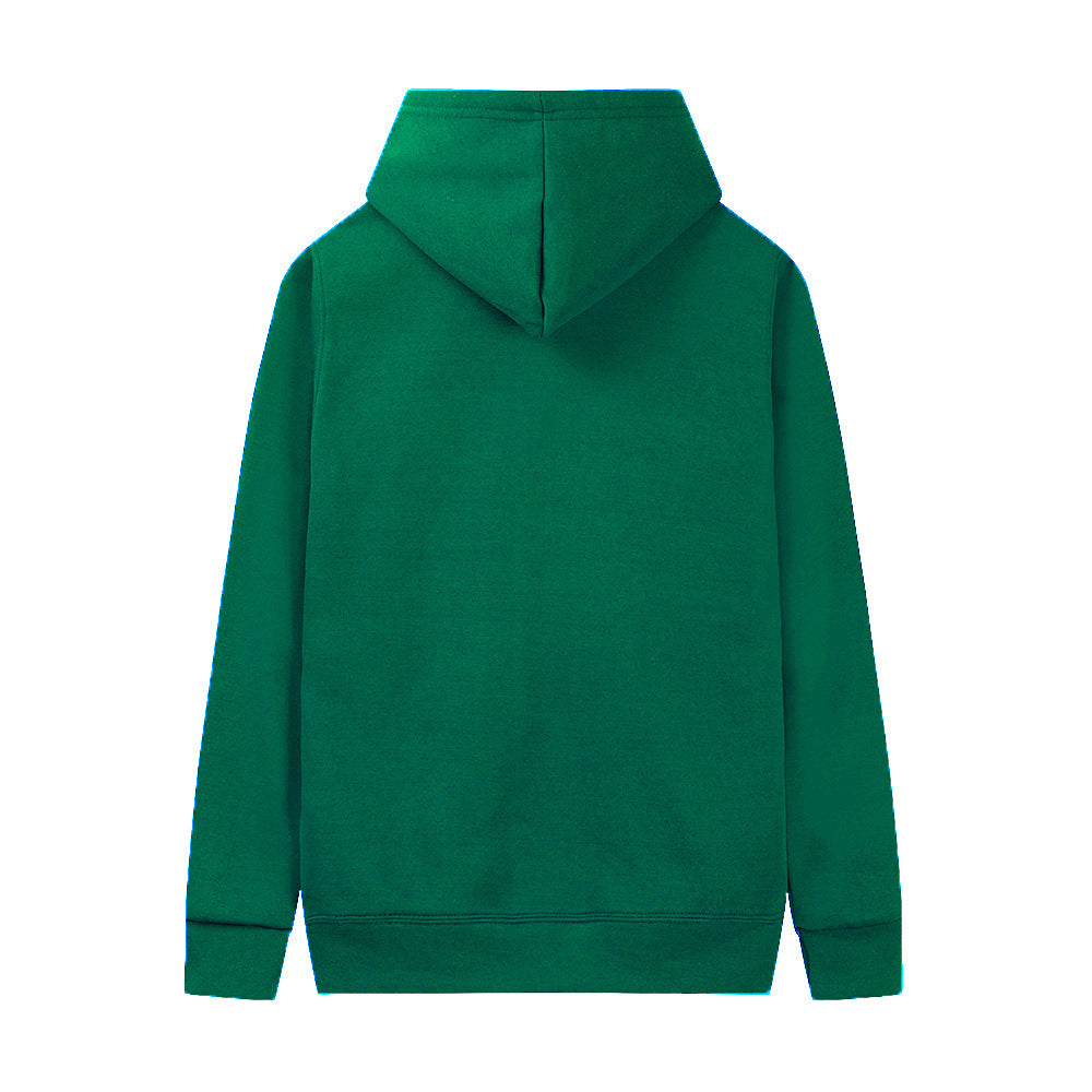 Unisex minimalistischer Kapuzenpullover ohne Reißverschluss mit innen angerautem French-Terry und integrierter Kängurutasche EB