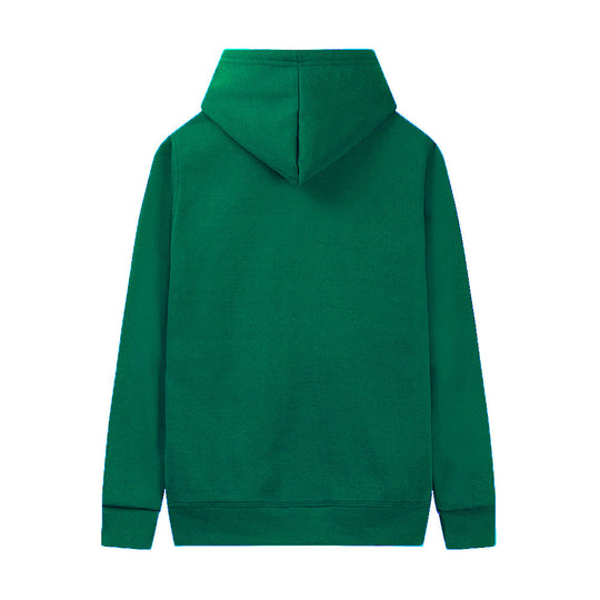 Unisex minimalistischer Kapuzenpullover ohne Reißverschluss mit innen angerautem French-Terry und integrierter Kängurutasche EB
