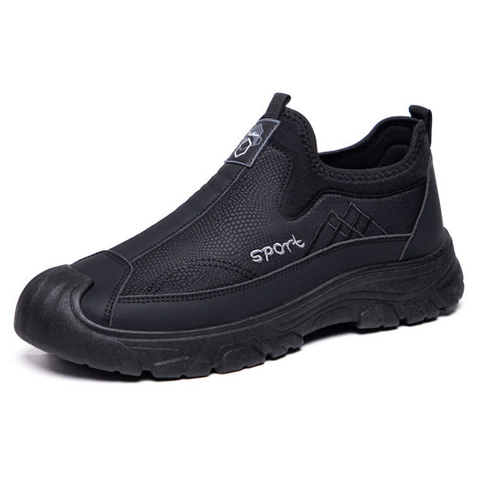 Herren nan robuster Slip-On Arbeitssneaker mit verstärkter Zehenkappe, rutschfester Profilsohle und elastischem Einstieg EB