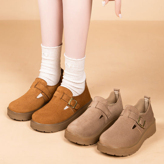Damen Komfortable und elegante Slipper mit Schnallenverschluss EB