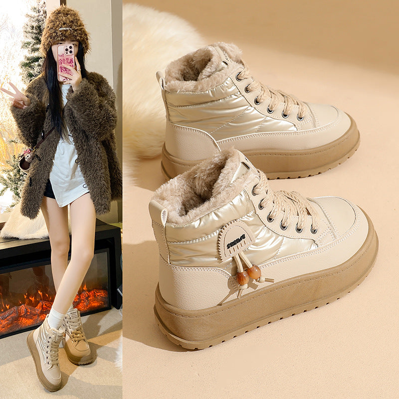 Damen High-Top Sneakers mit warmer Fütterung und rutschfester Laufsohle EB
