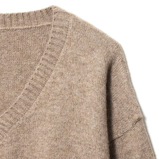 Damen komfortabler V-Ausschnitt Pullover EB