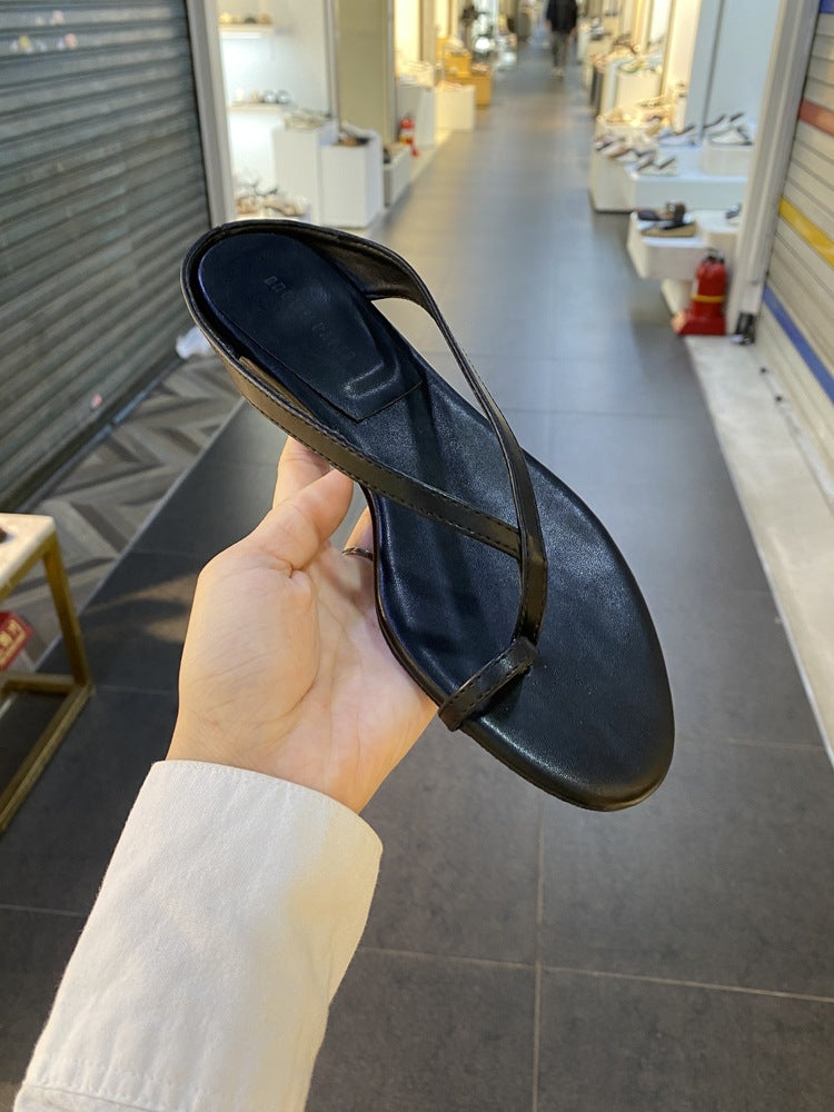 Damen elegante Zehentrenner-Sandalen mit komfortabler Fußbettgestaltung EB