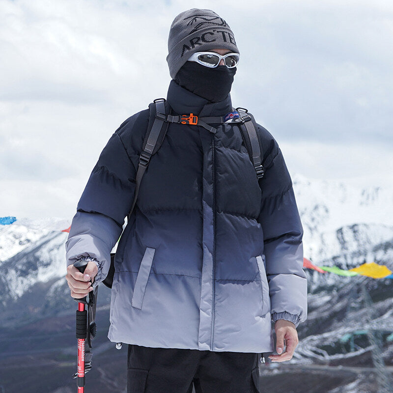 Herren Isolierte Outdoor-Steppjacke mit hohem Kragen und praktischem Reißverschluss EB