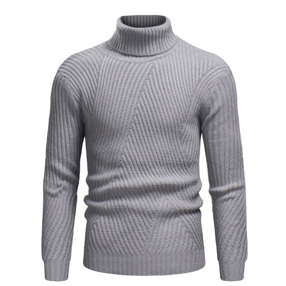 Herren Hochwertiger Rollkragenpullover im strukturierten Design EB