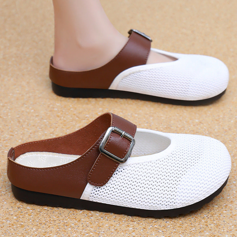 Damen Atmungsaktive Clogs mit modischem Riemen EB