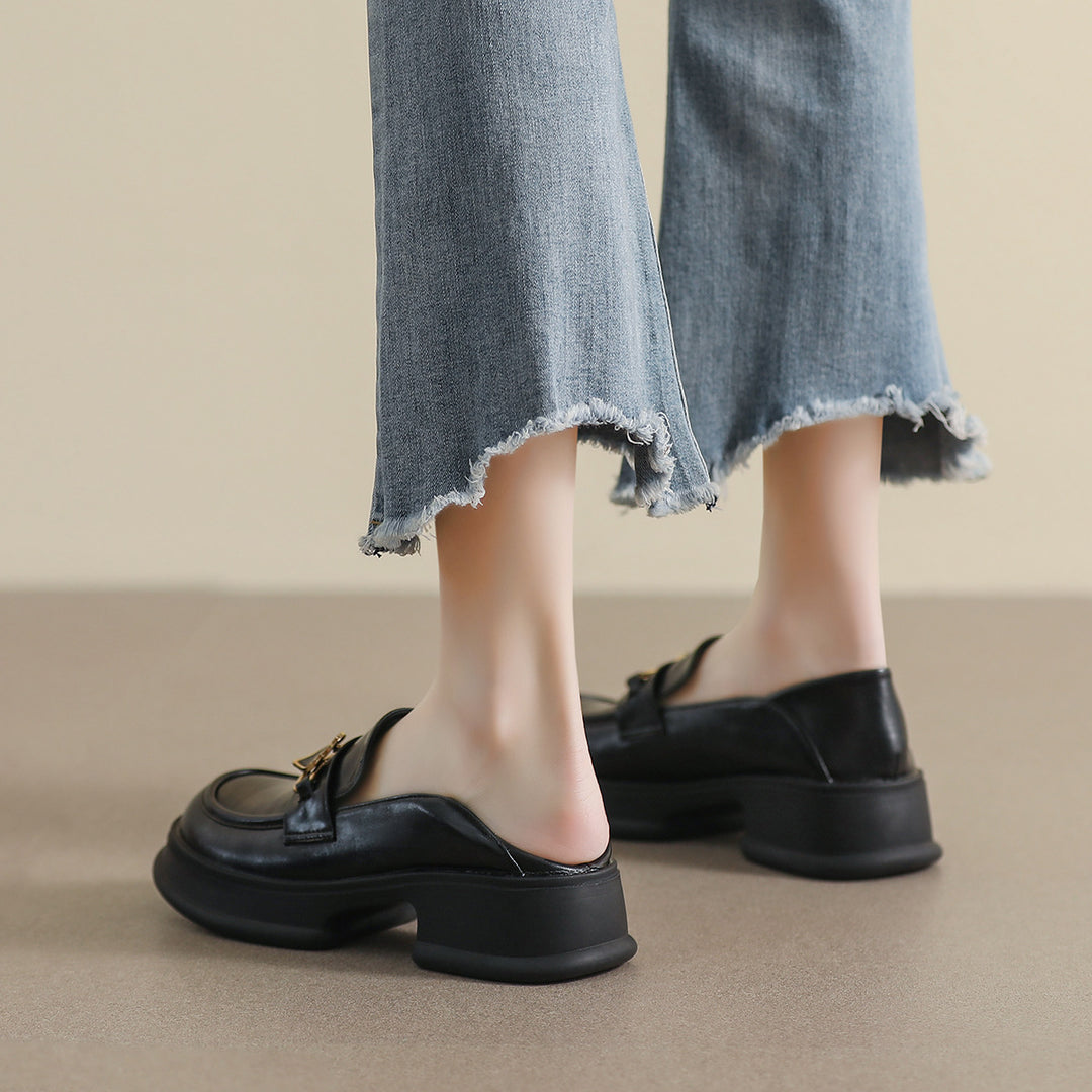 Damen Mokassin-Schuhe mit trendigem Herz-Akzent und massiver Sohle EB